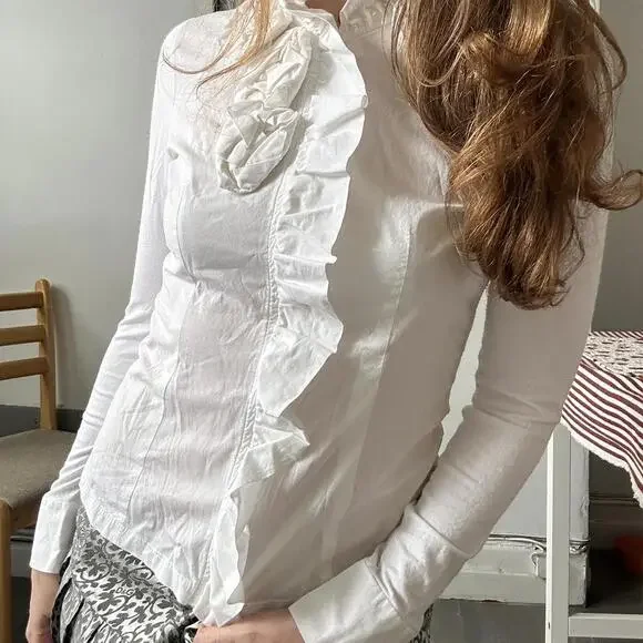 Italian Brand Ruffled Shirt - Picture 4 of 4
